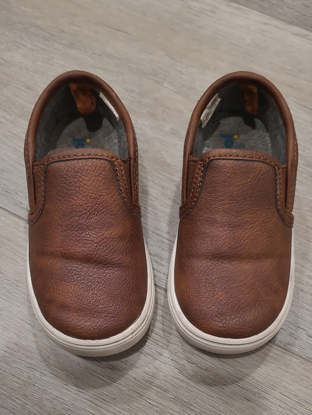 Carter's Boys Sneakers Canvas Shoes Toddler 8M Brown Slip On